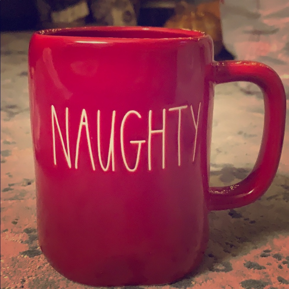 Rae Dunn naughty or nice christmas mug NWT
